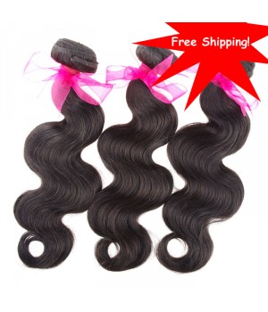 DHL Free Shipping 100% Virgin Human Hair Weaves Body Wave 2 Bundle Deals / 3 Bundle Deals